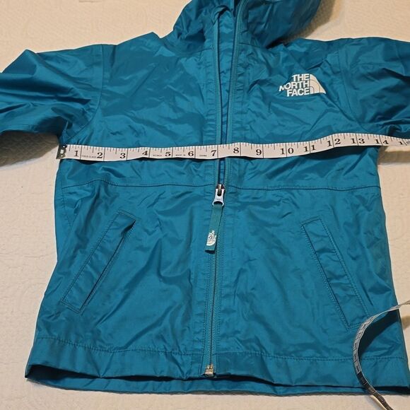 Teal Northface youth Rain jacket with mesh lining 5 - Picture 3 of 6